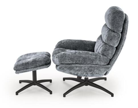 Кресло HALMAR DARIO синий/черный