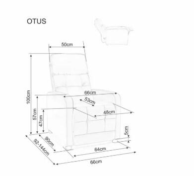 Кресло SIGNAL OTUS Velvet Bluvel 14 раскладное, серый