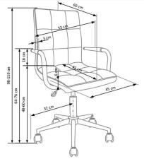 Кресло компьютерное HALMAR GONZO 2 розовый/хром