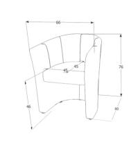 Кресло SIGNAL TM-1 EK-18 т.коричневый