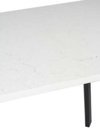 Стол ВВР Пластиковый Мрамор марквина белый/белый/черный профиль 110/70