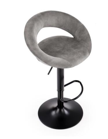 Стул барный HALMAR H102 серый/черный