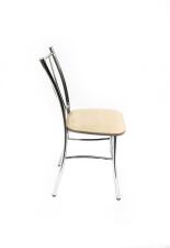 Стул ВВР Трилогия бежевый крокодил/хром, экокожа