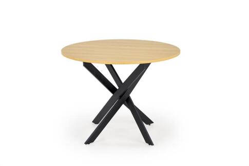 Стол обеденный HALMAR EDGAR дуб золотой/черный 100