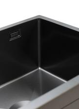 Кухонная мойка из нержавейки BLANTEK LS-5444B Nano black