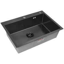 Мойка ARFEKA ECO AR 700*500 BLACK PVD NANO DECOR VOLCANIC ROCK