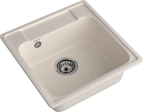 Кухонная мойка GRANFEST QUARZ Z-48 белый + сифон