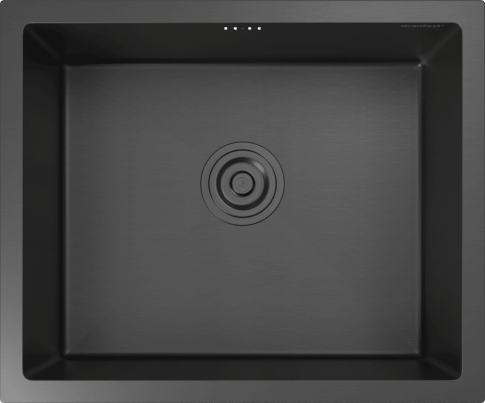 Кухонная мойка из нержавеющей стали GRANFEST METAL 5344 PVD графит