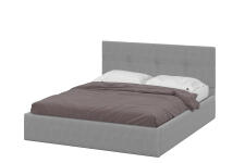Кровать NN Мебель К №4 Серый, 160/200