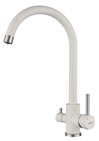 Смеситель для кухни GRANFEST QUARZ Z-5420 белый