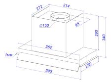 Вытяжка ZORG TECHNOLOGY AERIA 1280 60 S черный