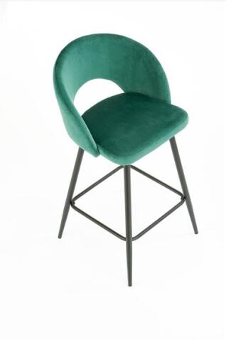Стул барный HALMAR H96 темно-зеленый/черный