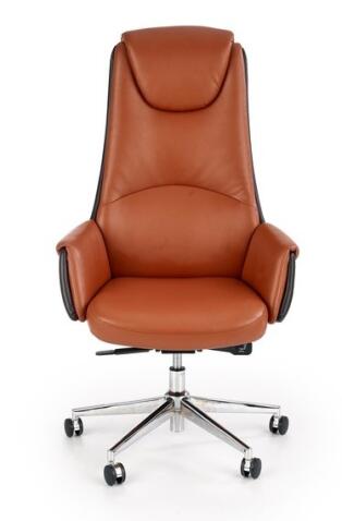 Кресло компьютерное HALMAR CALVANO светло-коричневый/темно-коричневый