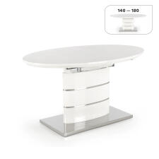 Стол обеденный HALMAR ASPEN белый/белый 140-180/90
