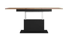 Стол-трансформер HALMAR BUSETTI раскладной, дуб вотан/черный мат, 126-167/70/56-74
