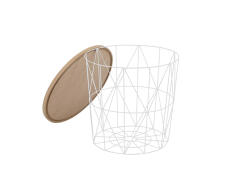 Стол журнальный HALMAR MARIFFA натуральный/белый, 42/41