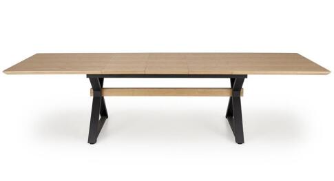 Стол обеденный HALMAR HENRY натуральный/черный 180-300/100