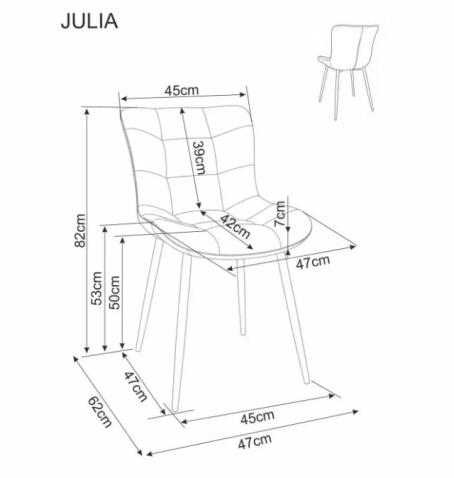 Стул SIGNAL JULIA Leo 32 темно-бежевый/кашемир