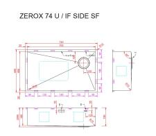 Мойка ZORG ZEROX 74 U / IF SIDE SF ZURINOX STEEL