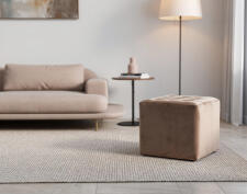 Пуф SIGNAL LORI Velvet Bluvel 40 темно-бежевый
