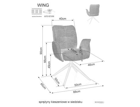 Стул SIGNAL WING Brego 07 серый/черный, поворотный