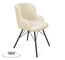 Стул Sheffilton SHT-ST39/S370-VP бежевый/черный муар, поворотный