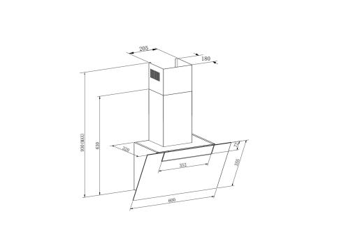 Вытяжка кухонная MEFERI AIRBOX60BK COMFORT