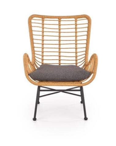 Кресло HALMAR IKARO натуральный/серый