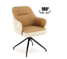 Стул HALMAR K527 коричневый/черный, поворотный