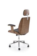 Кресло компьютерное HALMAR TIMBER черный/орех