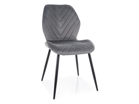 Стул SIGNAL MIKE Velvet Bluvel 14 серый/черный