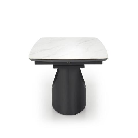 Стол обеденный HALMAR OSMAN белый мрамор/черный 160-220/90