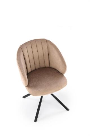 Стул HALMAR K533 капучино/черный, поворотный