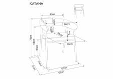 Стул SIGNAL KATANA t.257 бежевый/черный