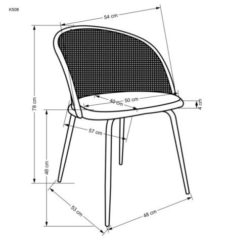Стул HALMAR K508 темно-зеленый/черный