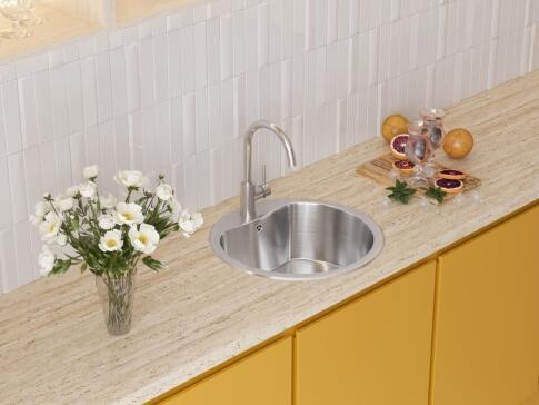 Кухонная мойка из нержавейки Omoikiri Saroma 51-IN нержавеющая сталь