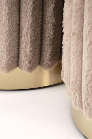 Комплект HALMAR FIDO (2 пуфа) капучино/золотой