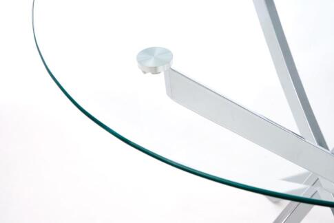 Стол обеденный HALMAR RAYMOND прозрачный/хром 100