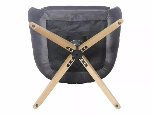 Стул SIGNAL AZALIA D Velvet Bluvel 14 серый/дуб, поворотный