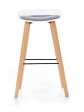 Стул барный HALMAR H86 белый/серый