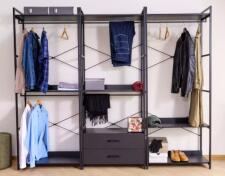 Стеллаж SIGNAL RIN A черный 200/80