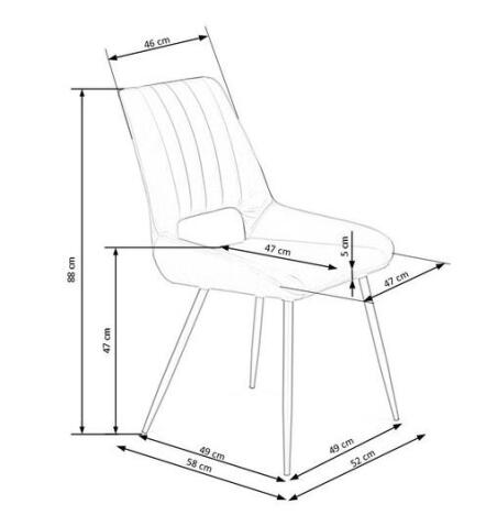 Стул HALMAR K404 темно-зеленый/черный