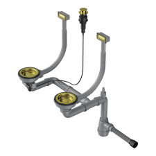 Арматура для двухчашевых моек Omoikiri WK-2 LG-A