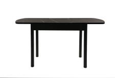 Стол ВВР Раздвижной пластиковый Черный Тунис/Прямое черный, 110-150/70