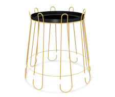 Стол журнальный Sheffilton SHT-CT6 артикул Сж-83 золото/черный муар (+)