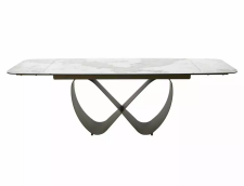 Стол обеденный SIGNAL INFINITY Ceramic белый Pandoro/медный 160-240/95