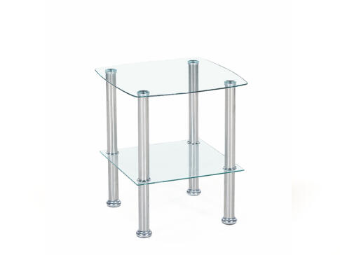 Стол журнальный HALMAR CANARIA бесцветный, 45/45/51 Стол журнальный HALMAR CANARIA бесцветный, 45/45/51