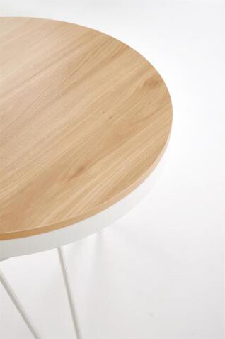 Стол журнальный HALMAR LEILA натуральный/белый