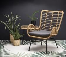 Кресло HALMAR IKARO натуральный/серый