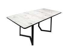 Стол ВВР Миллер Бискайская сосна/черный №5, пластик 120-160/80